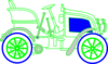 Green Old Fashioned Car Clip Art