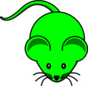 Green Mouse Graphic Clip Art