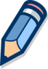 Blue Pencil Clip Art