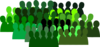 Very Green Crowd Clip Art