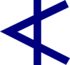 Blue Aleph Clip Art