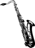 Tilted Sax Clip Art