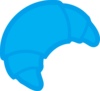 Blue Croissant Clip Art