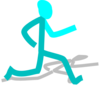 Runner Blue Clip Art