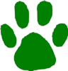 Green Paw Print Clip Art