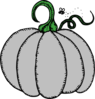 Gray Pumpkin Clip Art