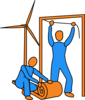 Wind Turbine & Insulation Clip Art