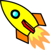 Yellow Rocket Clip Art