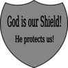 Double Shield Outline Clip Art