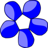 Blue Daisy White Center Clip Art