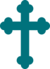 Teal Blue Cross Clip Art