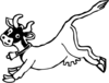 Jumping Cow Without Spots Clip Art