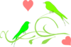 Green  Birds Clip Art