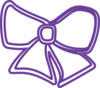 Hair Bow Purple Clip Art