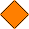 Orange Construction Sign Clip Art