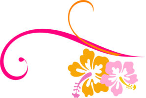 Hibiscus Swirl Clip Art