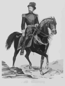 Man Riding Horse Clip Art