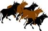 Bull Stampede Clip Art