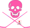 Hockey Skull Pink Lt Clip Art