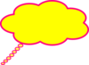 Yellow Thinking Cloud With Red Clip Art