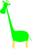 Green Giraffe Clip Art