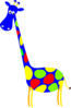 Blue Spotted Giraffe Clip Art
