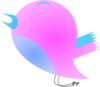 Pink Blue Bird Clip Art