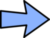 Simple Right Arrow (blue) Clip Art