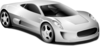 Silver Sports Car Clip Art