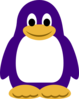 Purple Penguin Clip Art