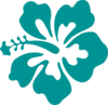 Hibiscus Teal Green Clip Art