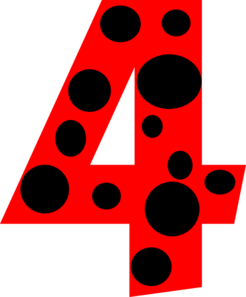 Number 4 Dots Clip Art
