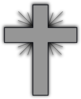 Gray Cross Clip Art