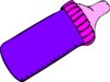 Baby Bottle Purple Clip Art