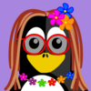 Hippie Penguin Clip Art