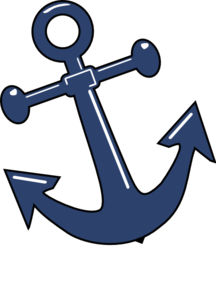 Tilted Anchor W Point Clip Art