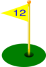 Golf Flag 12th Hole Clip Art