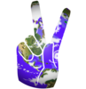 Peace Sign With World  Clip Art
