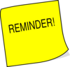 Sticky Note Reminder Clip Art