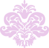 Lavender Damask Shape Clip Art