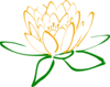 Green Orange Lotus Clip Art