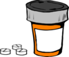 Red And Orange Drug Bottle Clip Art