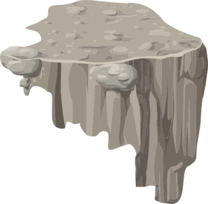 Alpine Landscape Platform Horizontal Ledge Corner Right Mountaineering Clip Art