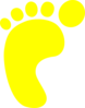 Yellow Fet Left Clip Art