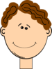 Happy Brown Hair Boy Clip Art