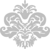 Gray Damask Shape Clip Art