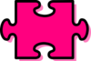 Piece Of Puzzle Magenta Clip Art