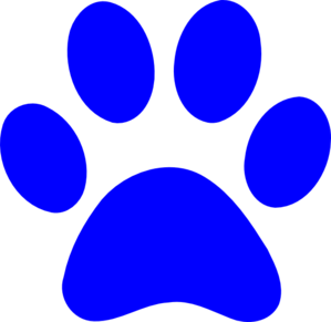 Blue Paw Print Clip Art