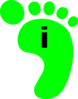 Footprint Green Right I Clip Art