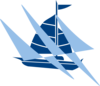 Sailboat Blue  Clip Art